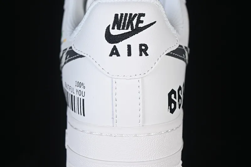 All categories Nk Air Force 1 Air Force series Nk Air Force 1 Low Air Force low-top Nike Air Force 1 '07 Low White and black barcode Air Force 1 low-top casual sneakers JP8028-072
